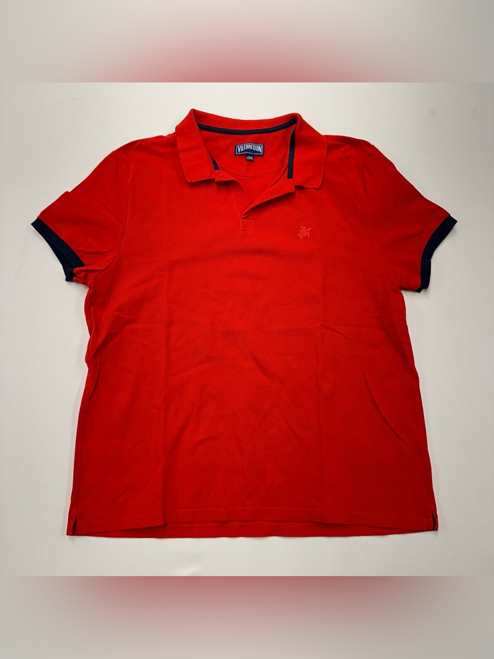 Vilebrequin Pique Polo Shirt Red Mens 3XL Embroidered Logo Organic Cotton Golf